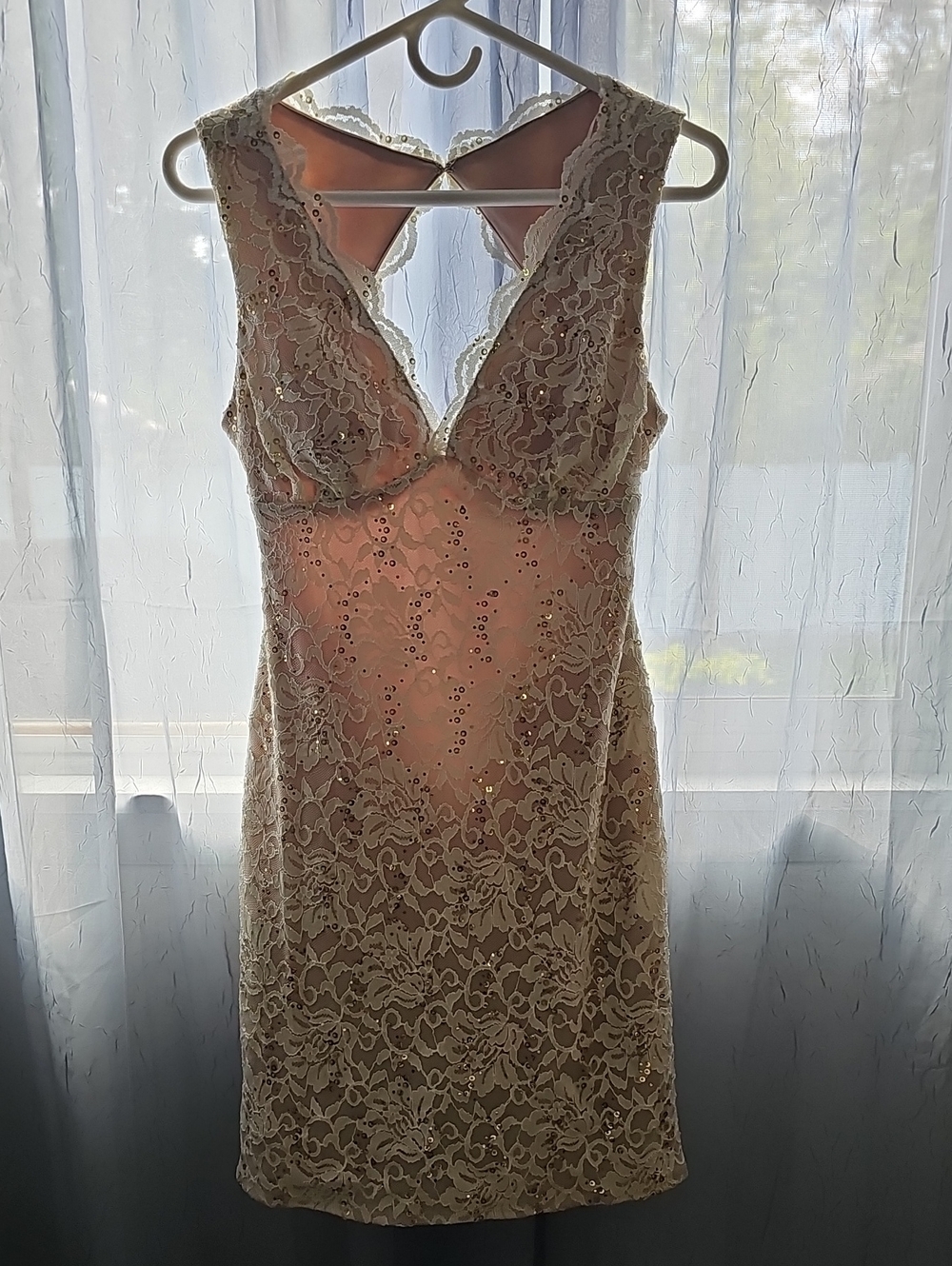 Lace Dress - Ivory Cream Sequence